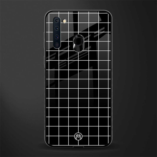 classic grid dark edition glass case for samsung a21 image