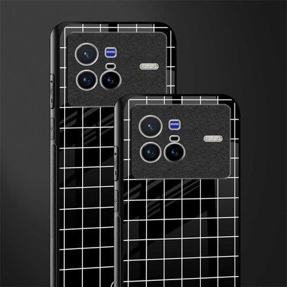 classic grid dark edition glass case for vivo x80 image-2