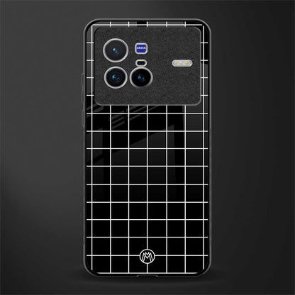 classic grid dark edition glass case for vivo x80 image