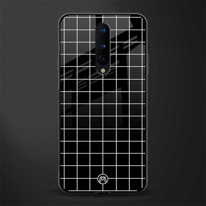 classic grid dark edition glass case for oneplus 8 image