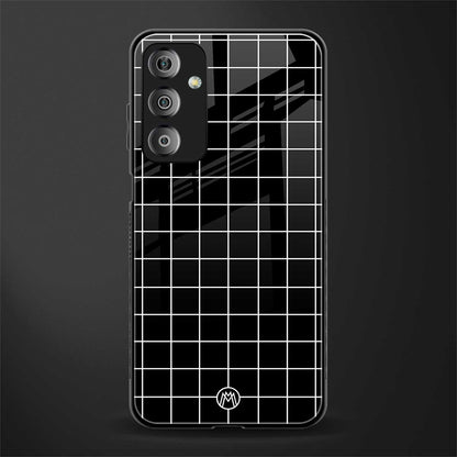 classic grid dark edition back phone cover | glass case for samsung galaxy f23 5g