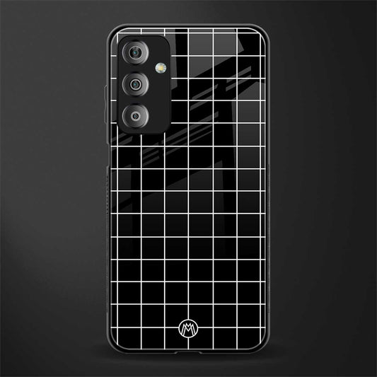 classic grid dark edition back phone cover | glass case for samsung galaxy f23 5g