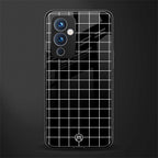 classic grid dark edition back phone cover | glass case for oneplus 9