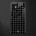 classic grid dark edition back phone cover | glass case for samsung galaxy a04