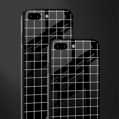 classic grid dark edition glass case for iphone 8 plus image-2
