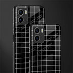 classic grid dark edition back phone cover | glass case for vivo y72