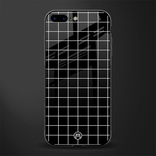 classic grid dark edition glass case for iphone 8 plus image