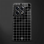 classic grid dark edition back phone cover | glass case for oneplus 11