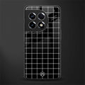classic grid dark edition back phone cover | glass case for oneplus 11r