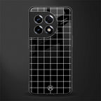 classic grid dark edition back phone cover | glass case for oneplus 11r