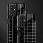 classic grid dark edition back phone cover | glass case for samsung galaxy a14 5g