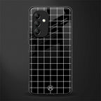 classic grid dark edition back phone cover | glass case for samsung galaxy a14 5g