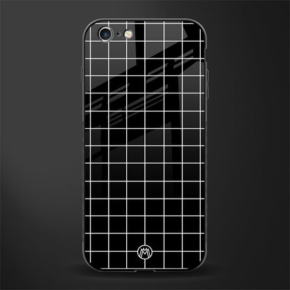 classic grid dark edition glass case for iphone 6s image