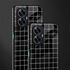 classic grid dark edition back phone cover | glass case for realme c55