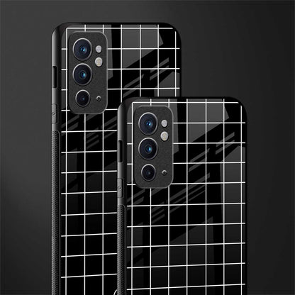 classic grid dark edition glass case for oneplus 9rt image-2