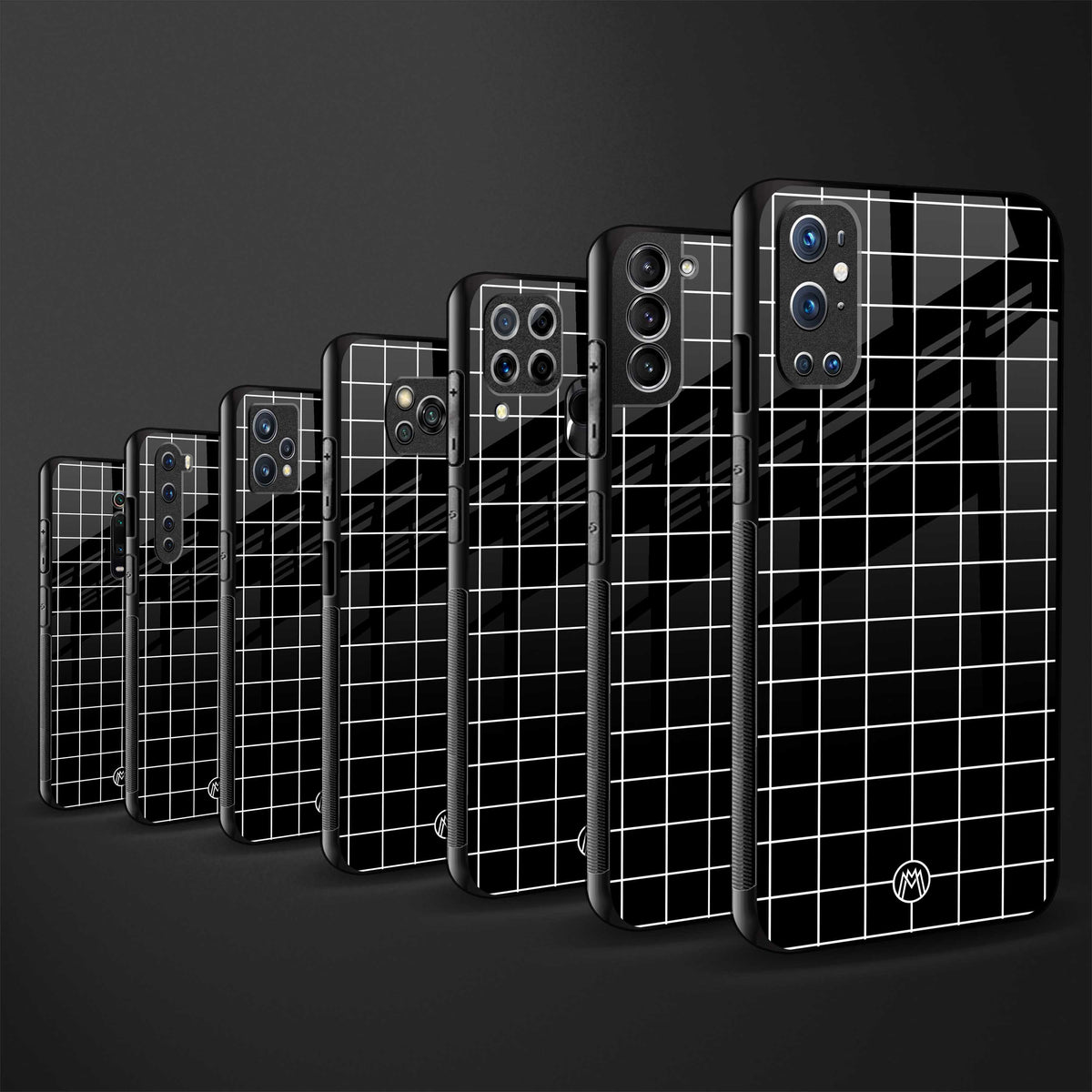 classic grid dark edition glass case for samsung galaxy s9 plus image-3