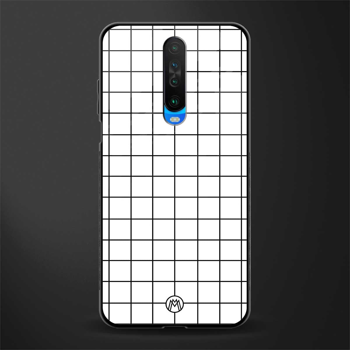 classic grid light edition glass case for poco x2 image