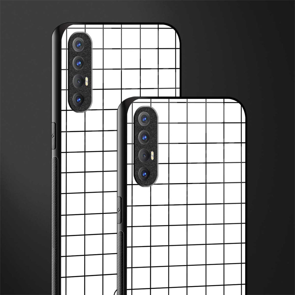 classic grid light edition glass case for oppo reno 3 pro image-2