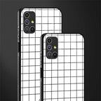 classic grid light edition glass case for samsung galaxy m51 image-2