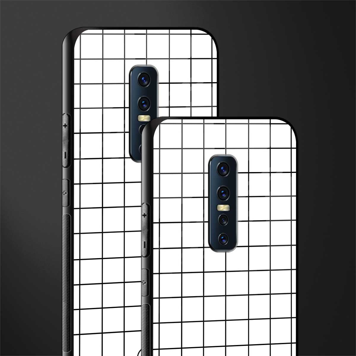 classic grid light edition glass case for vivo v17 pro image-2