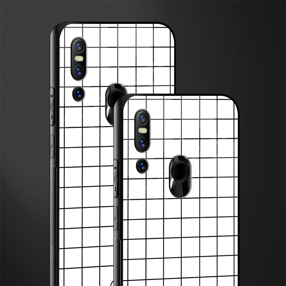 classic grid light edition glass case for vivo v15 image-2