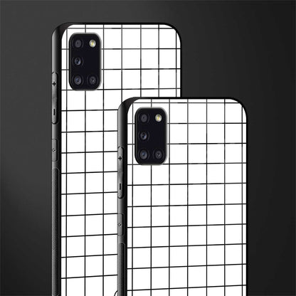 classic grid light edition glass case for samsung galaxy a31 image-2