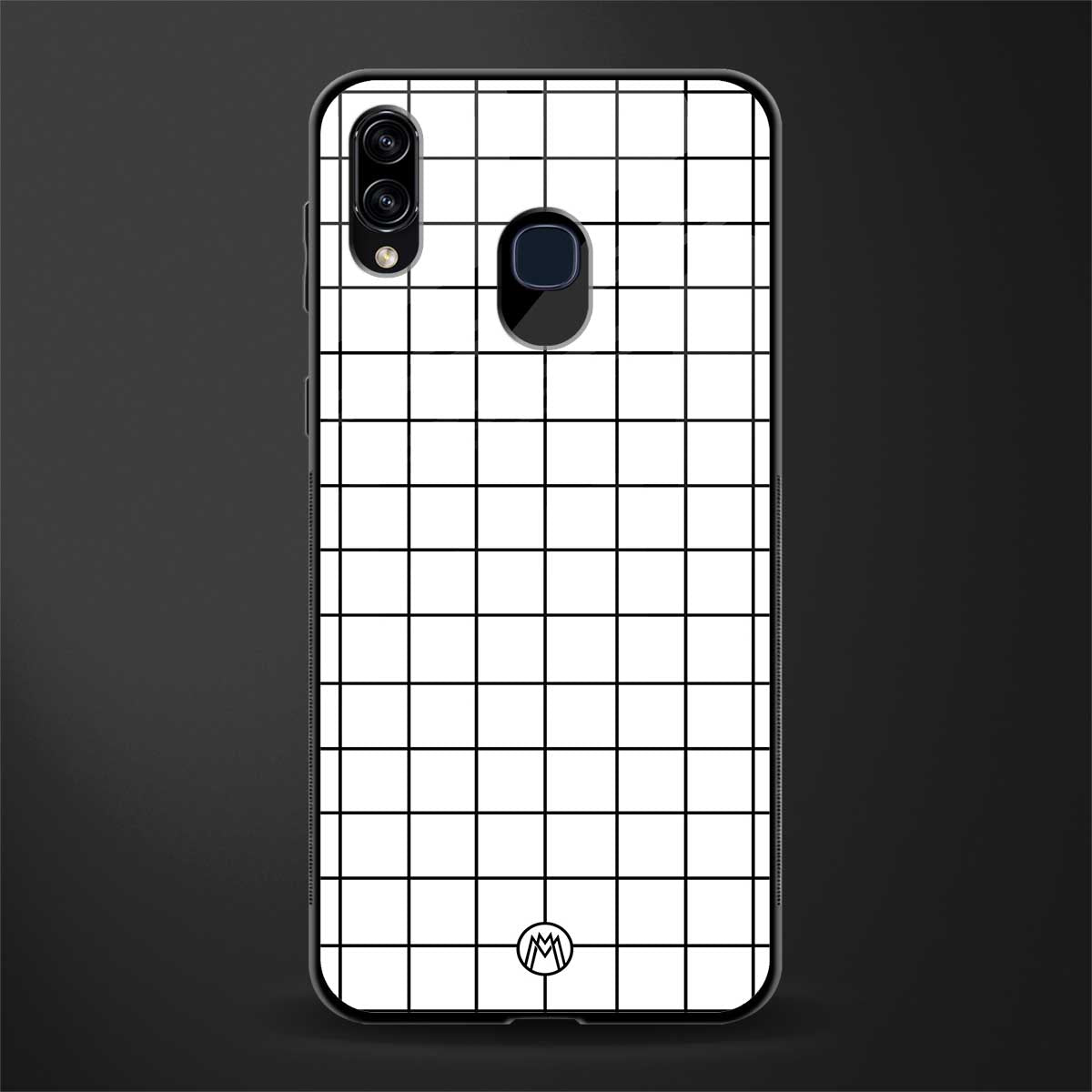 classic grid light edition glass case for samsung galaxy a20 image