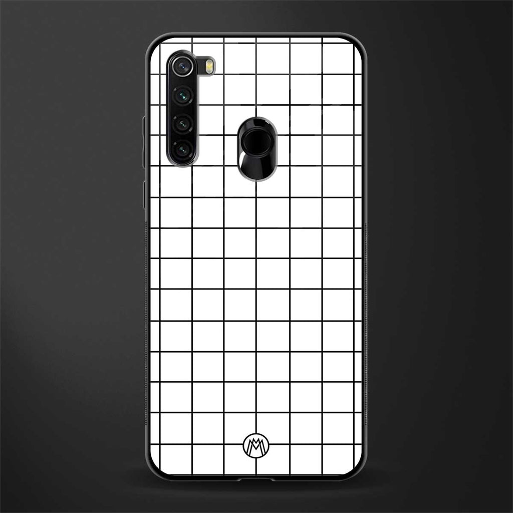 classic grid light edition glass case for redmi note 8 image