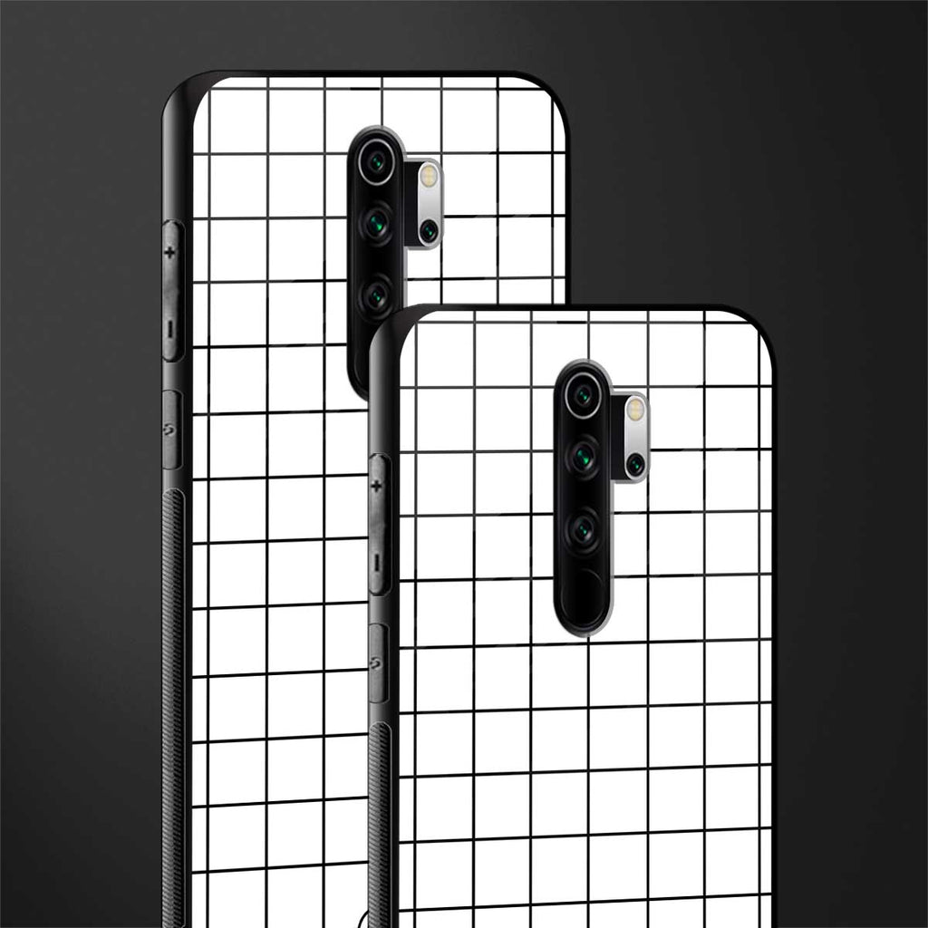 classic grid light edition glass case for redmi note 8 pro image-2