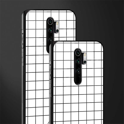 classic grid light edition glass case for redmi note 8 pro image-2