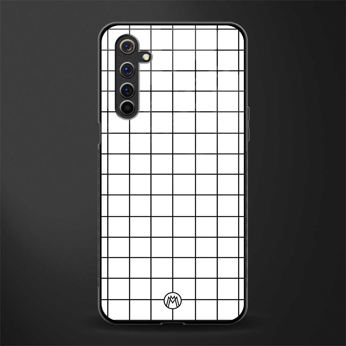 classic grid light edition glass case for realme 6 pro image