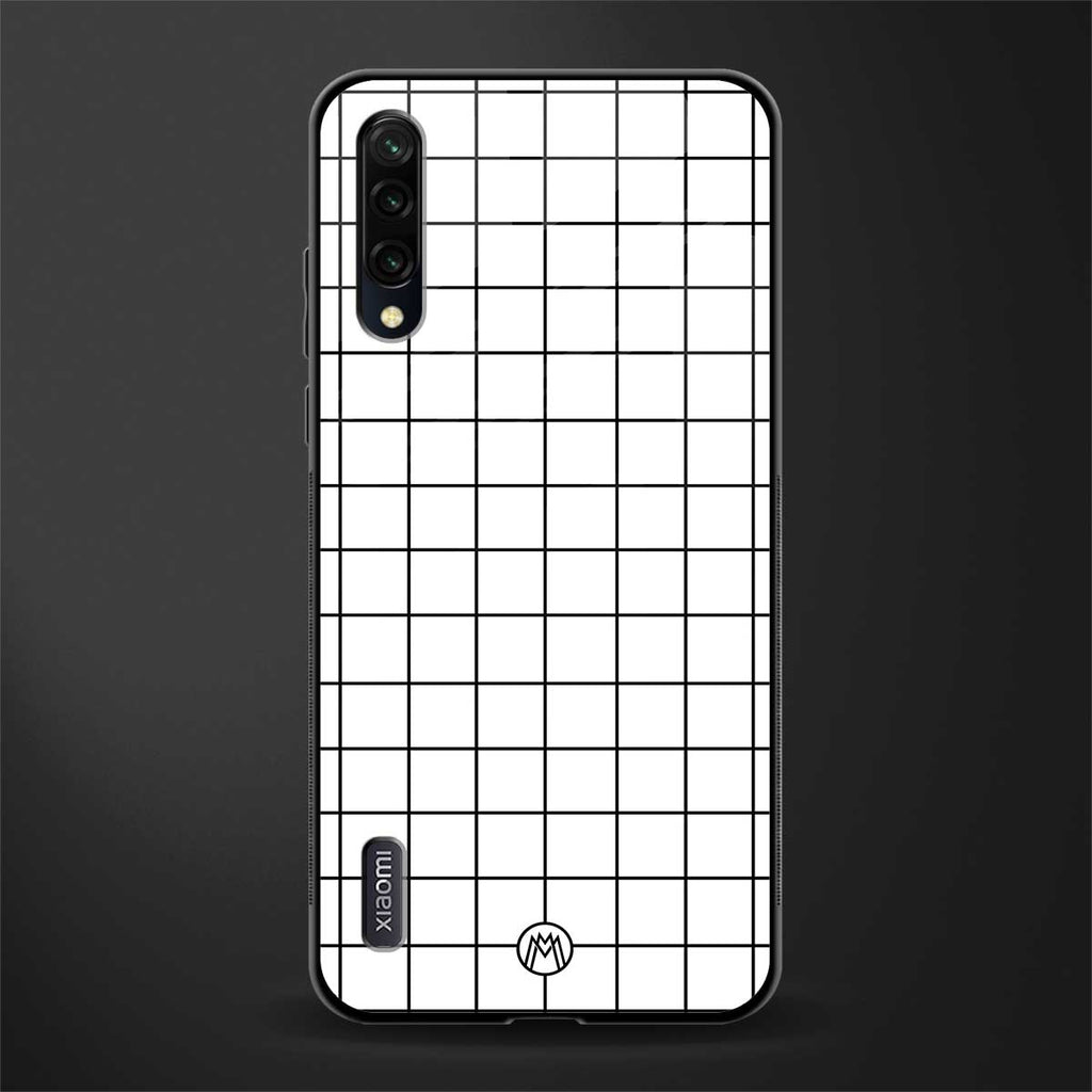 classic grid light edition glass case for mi a3 redmi a3 image