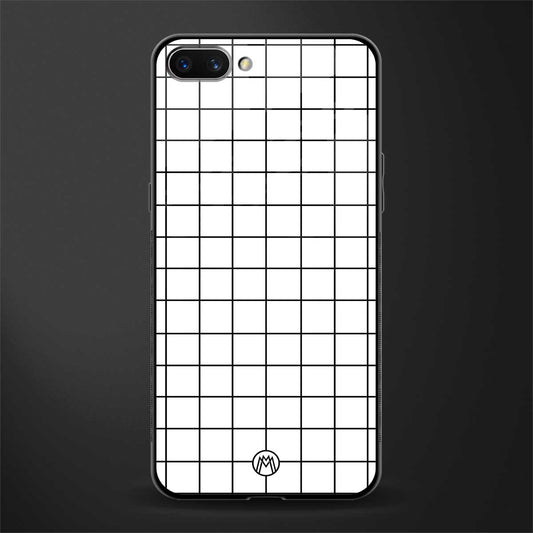 classic grid light edition glass case for oppo a3s image