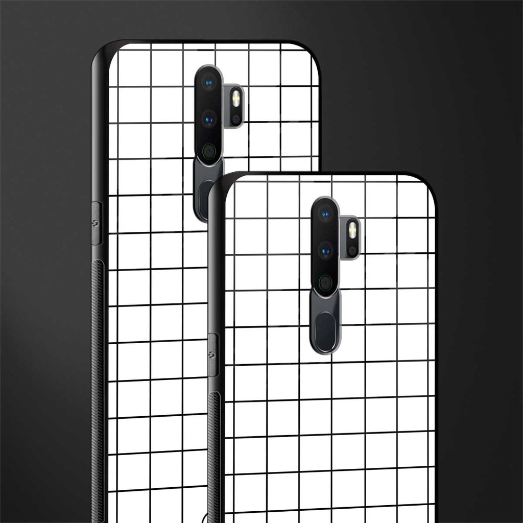 classic grid light edition glass case for oppo a9 2020 image-2