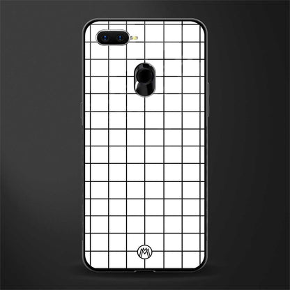 classic grid light edition glass case for oppo a12 image