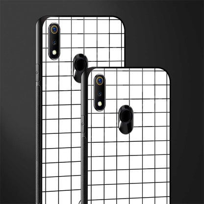 classic grid light edition glass case for realme 3 pro image-2