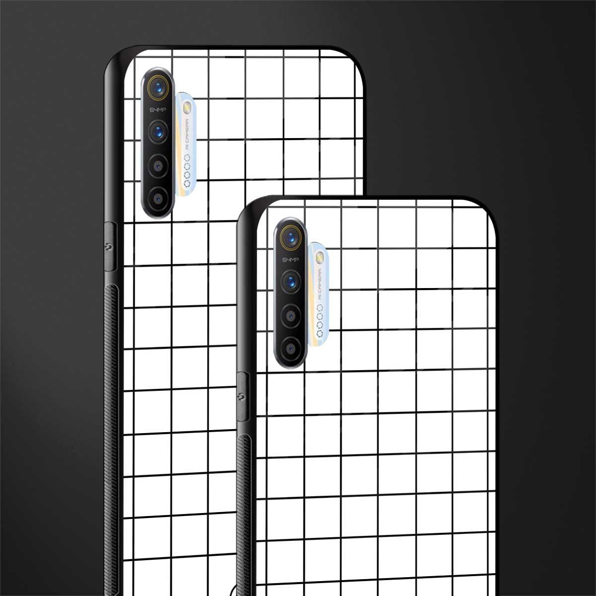 classic grid light edition glass case for realme xt image-2