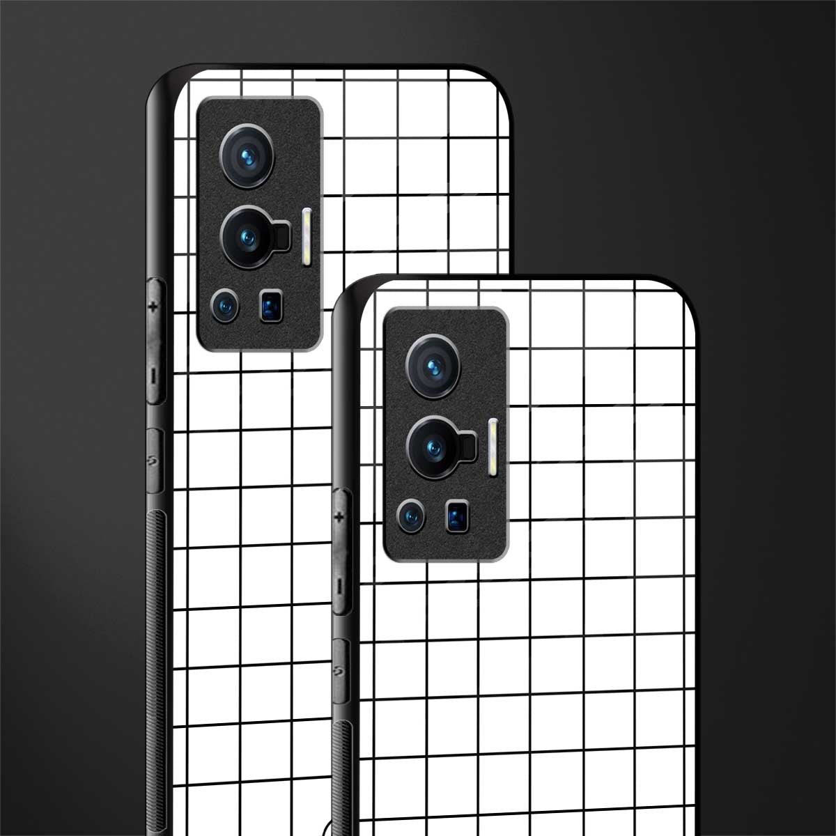 classic grid light edition glass case for vivo x70 pro image-2