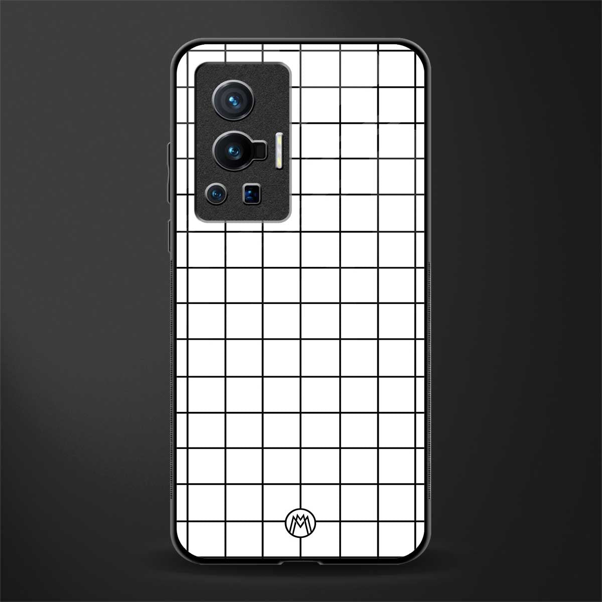 classic grid light edition glass case for vivo x70 pro image