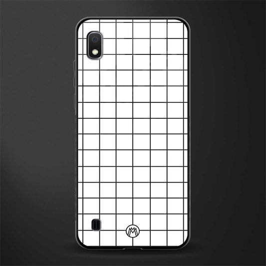 classic grid light edition glass case for samsung galaxy a10 image