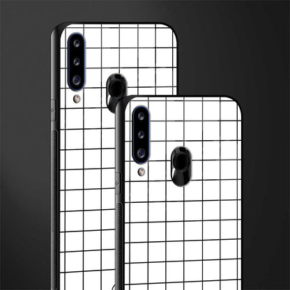 classic grid light edition glass case for samsung galaxy a20s image-2
