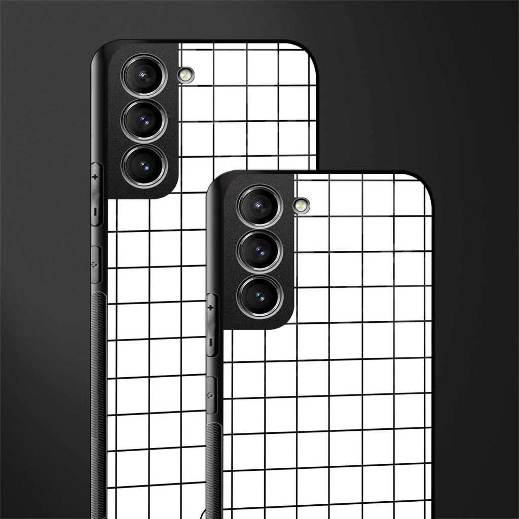classic grid light edition glass case for samsung galaxy s21 fe 5g image-2