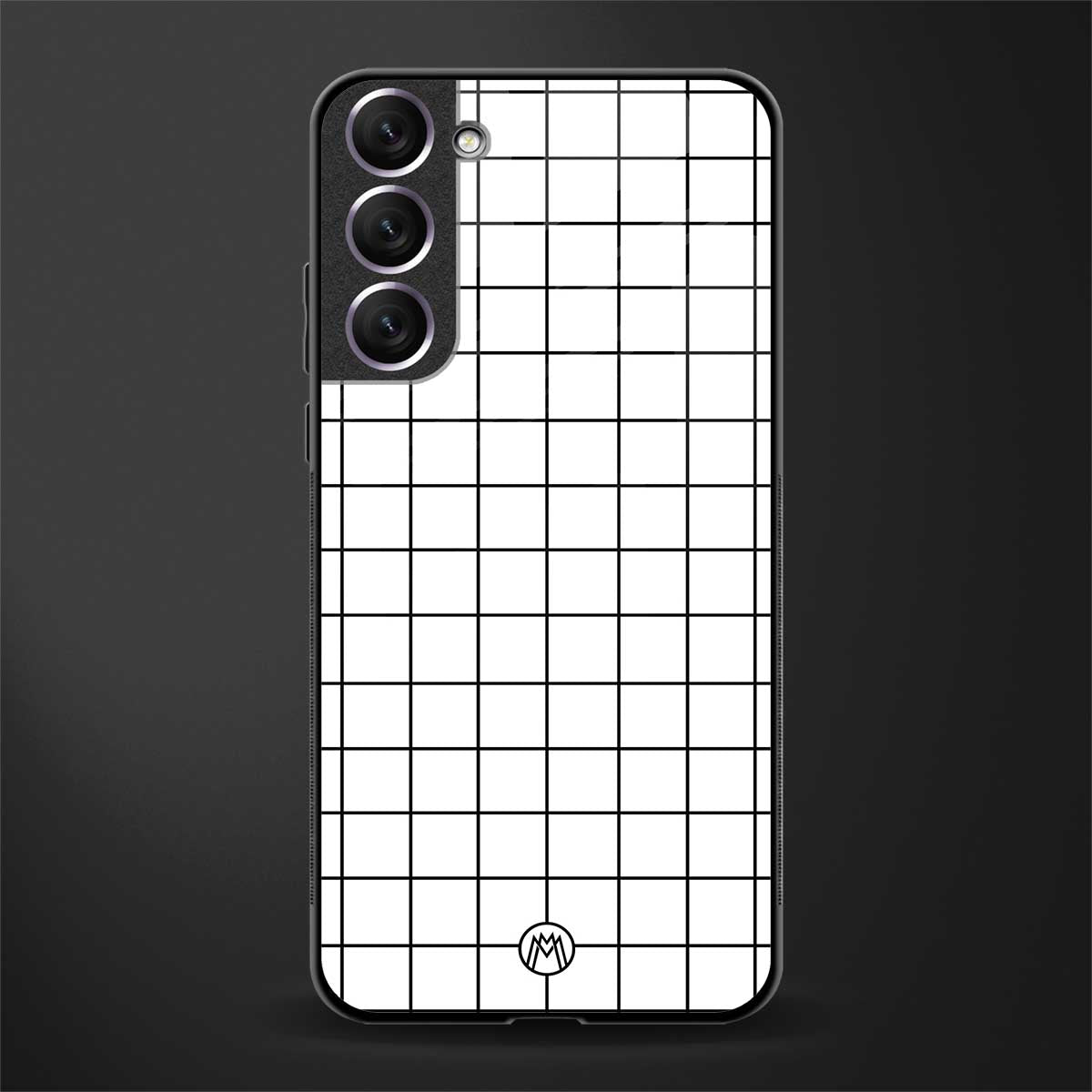 classic grid light edition glass case for samsung galaxy s21 plus image
