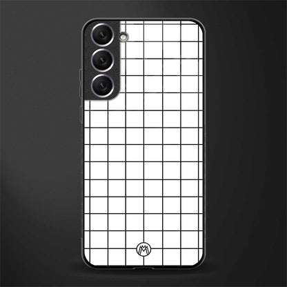 classic grid light edition glass case for samsung galaxy s21 plus image