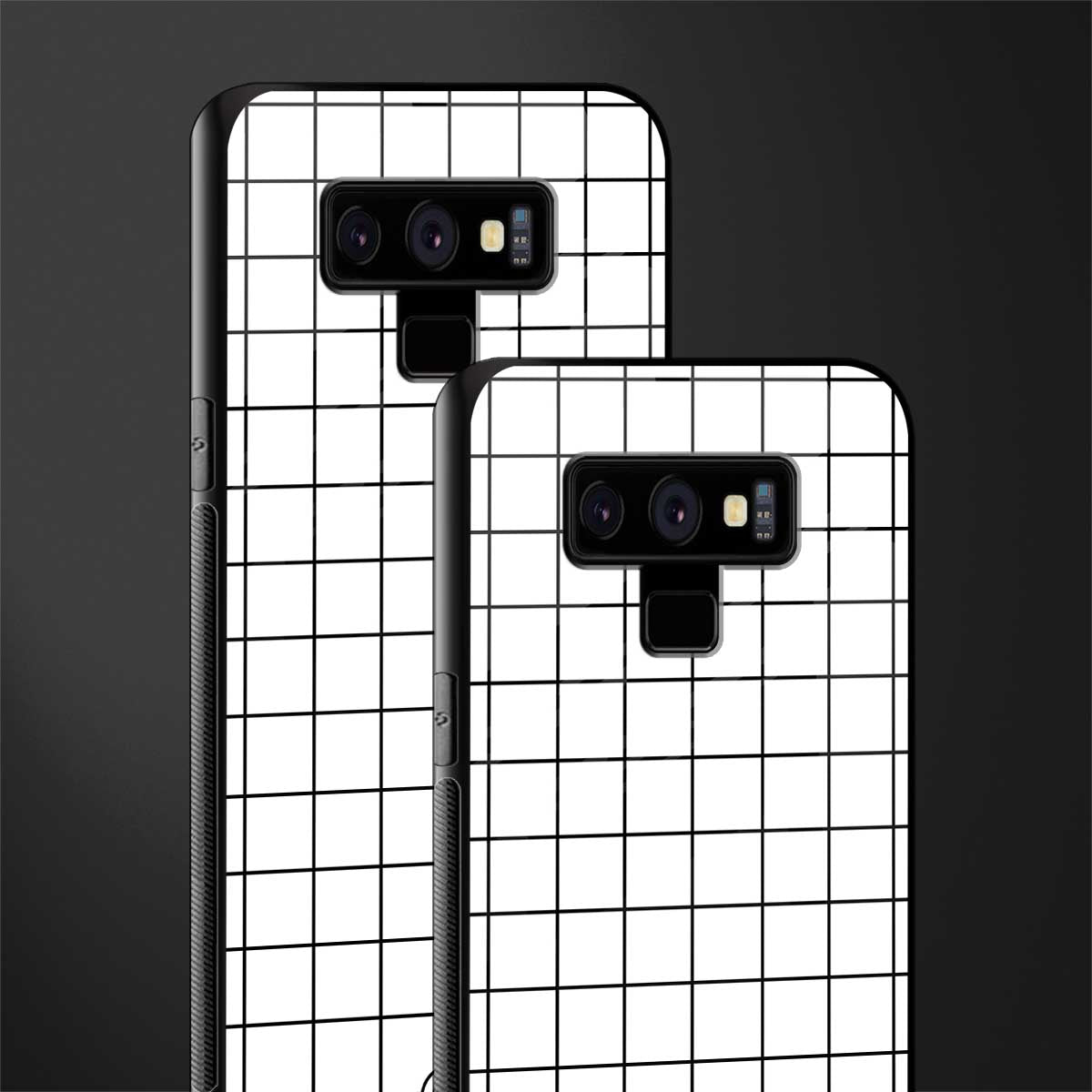 classic grid light edition glass case for samsung galaxy note 9 image-2
