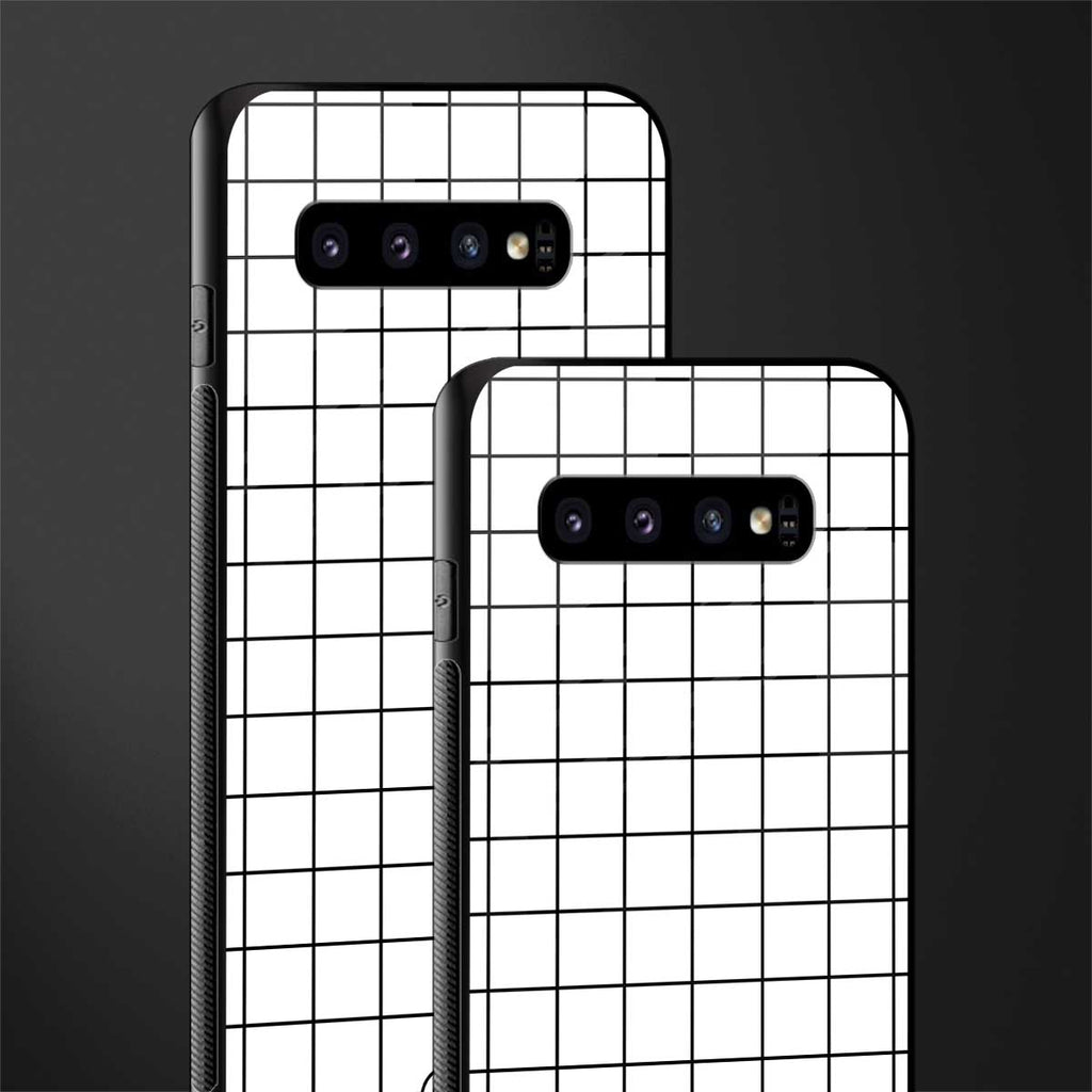 classic grid light edition glass case for samsung galaxy s10 image-2