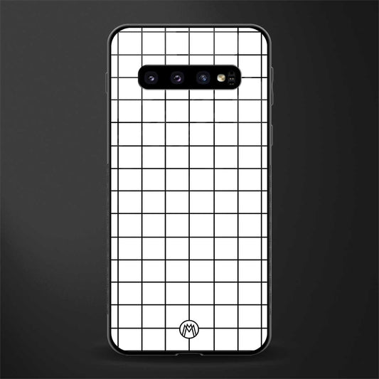 classic grid light edition glass case for samsung galaxy s10 image