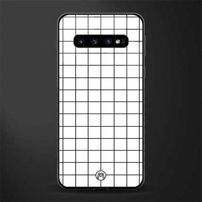 classic grid light edition glass case for samsung galaxy s10 plus image