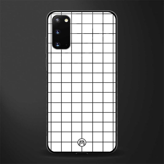 classic grid light edition glass case for samsung galaxy s20 image