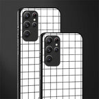 classic grid light edition glass case for samsung galaxy s22 ultra 5g image-2